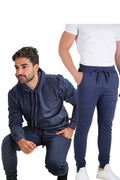 Conjunto Blusão + Calça Moletom Preto Hoddie Canguru Liso Felpado 2 Cabos - Duzome